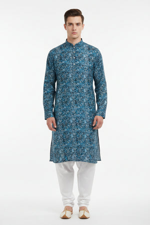 Blue Printed Kurta