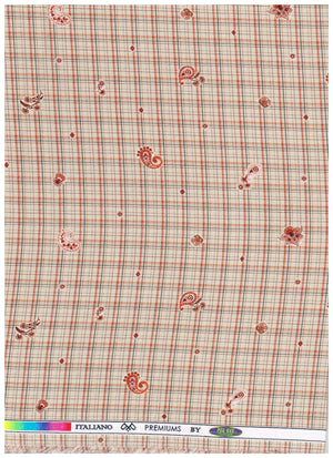 Brown Pee Gee cotton checks shirting fabric by ARVIND, featuring a classic checked pattern ideal for shirts.