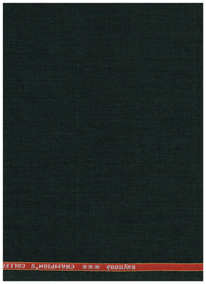 Green Spinach Raymond Luxurious unstitched polywool trousers and suiting fabric, showcasing the textured woven material.