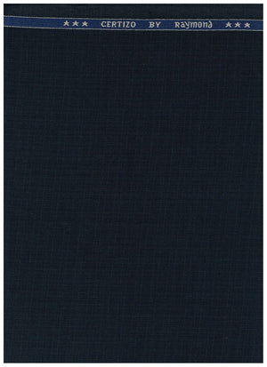 Raymond navy blue polyviscose unstitched trousers and suiting fabric, suitable for custom tailoring and formal wear.