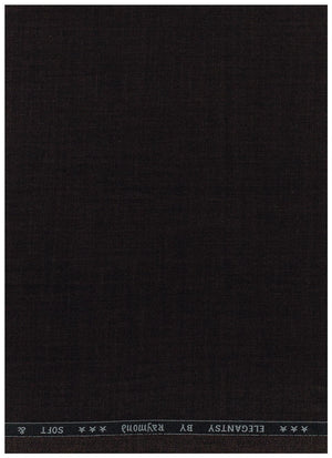Raymond Terry Rayon trouser and suiting fabric in coffee brown, close-up of textured woven textile material.