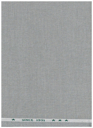 Light grey Arvind Lycra stretchable suiting fabric with a smooth, textured surface, ideal for tailored garments.