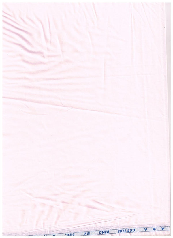 Light pink cotton shirting fabric from Mensfabric, showcasing a smooth, high-quality textile ideal for men's shirts.