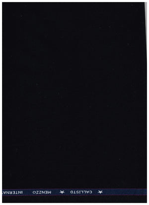 Black Mafatlal poly viscose trousers and suiting fabric displayed in the image.