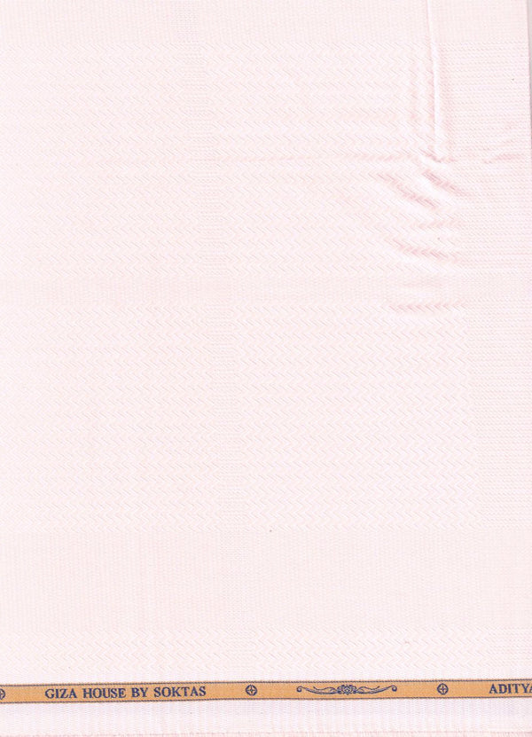 Pink dobby self Check Soktas Shirting Fabric