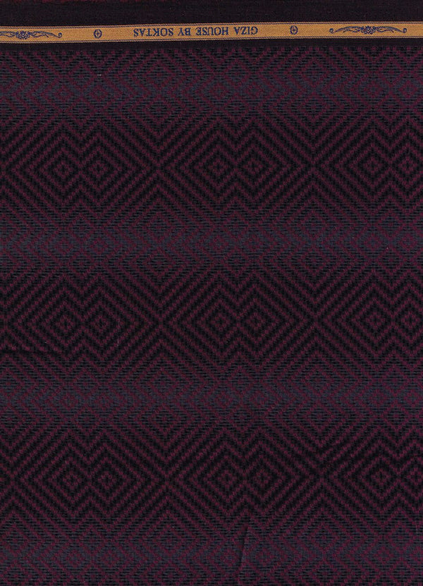Dark Maroon jacquard pattern Soktas shirting fabric