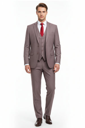 Raymond polywool dusty mauve readymade suit mockup