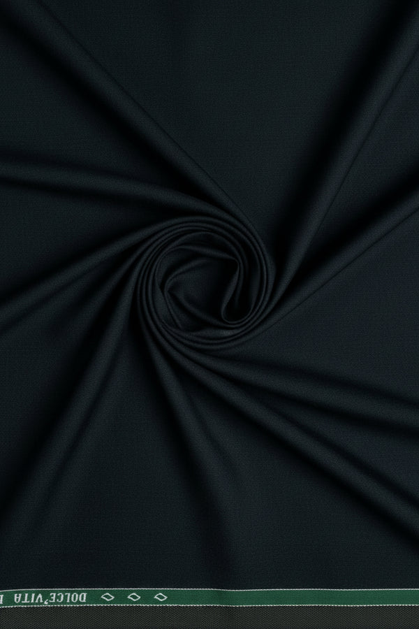 Raymond Poly Wool Suiting Fabric in Green Spinach, luxurious wool blend for stylish suits and formal wear.