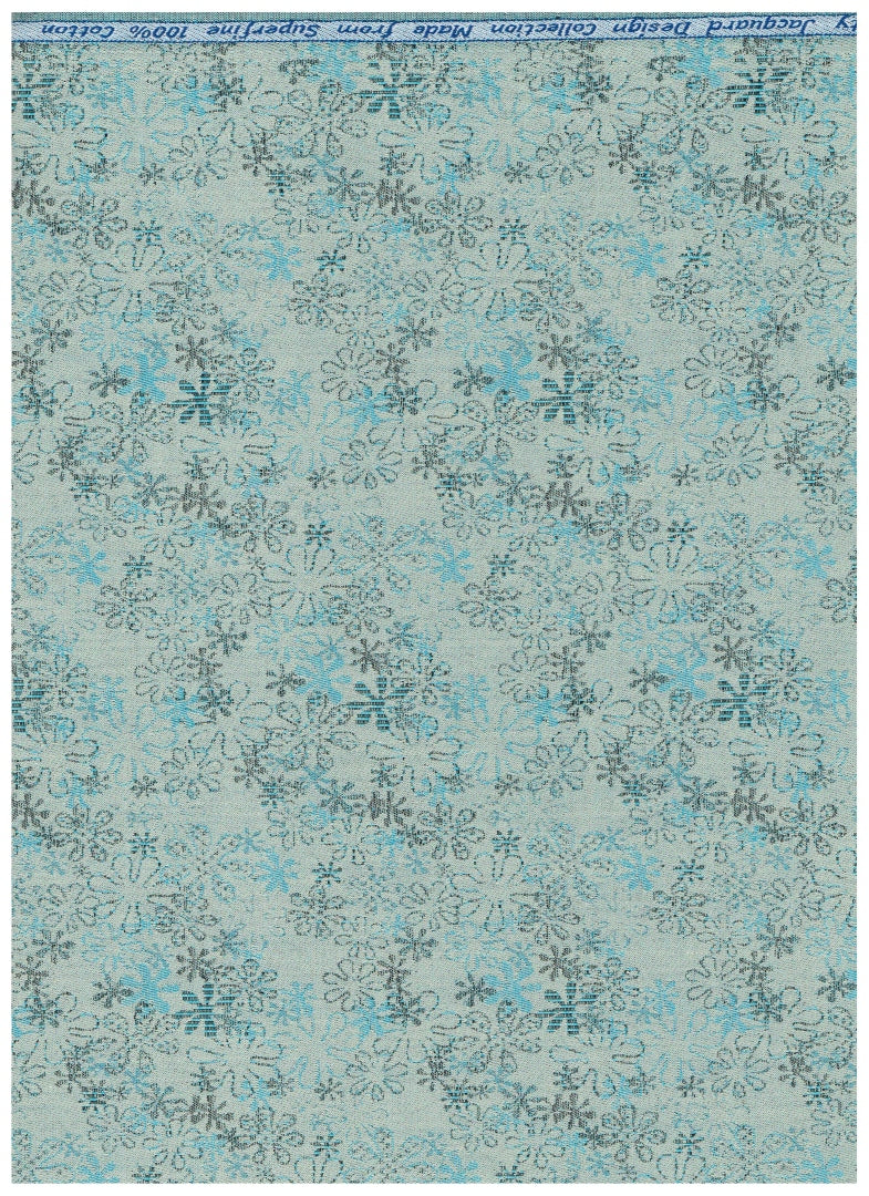 Arvind Jacquard Cotton Unstitched Shirting Fabric ( Teal Blue )