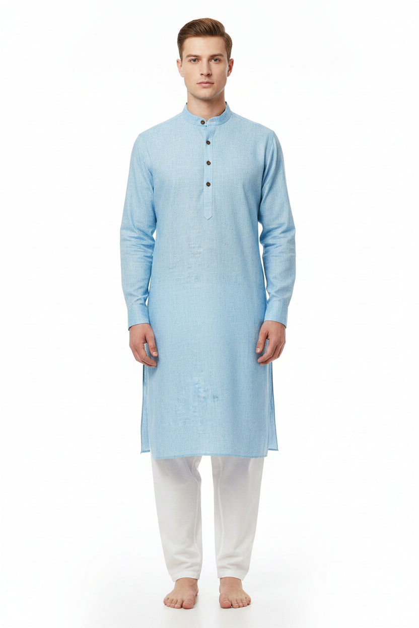 Blue Arvind Tresca cotton digital print shirting fabric with intricate patterns and vibrant design, ideal for stylish shirts.