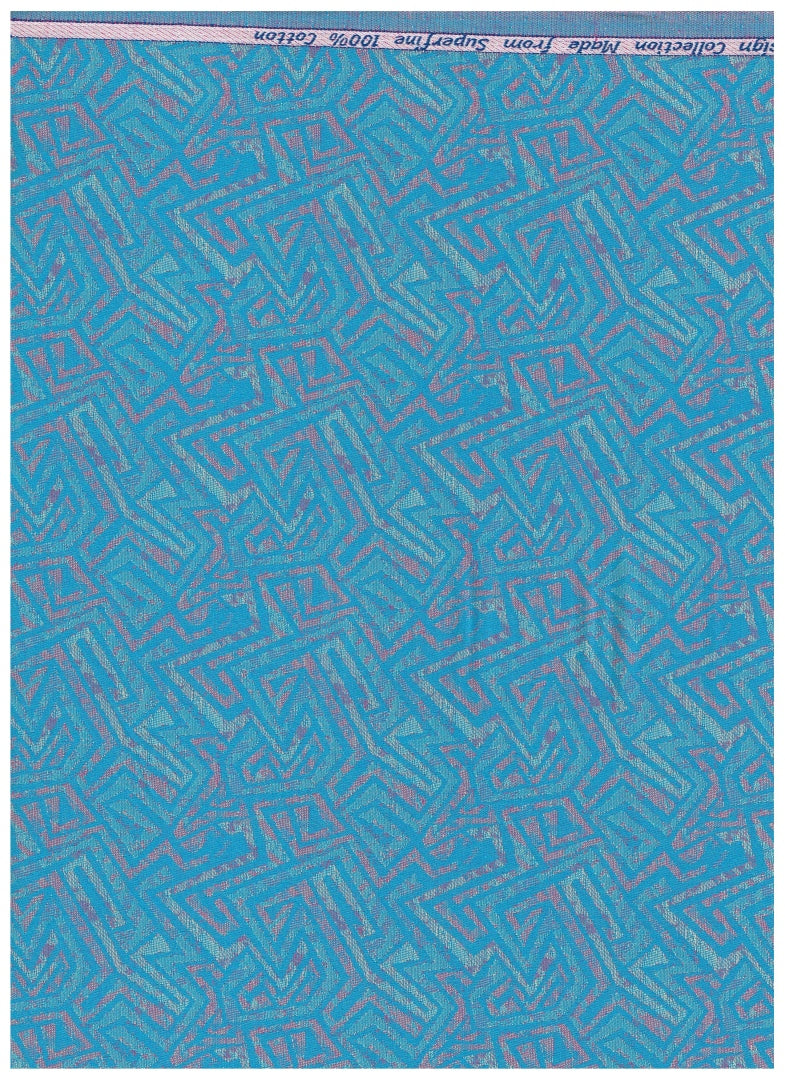 Arvind Jacquard Cotton Unstitched Shirting Fabric ( Steel Blue )