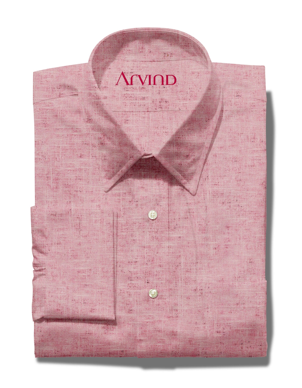 Experience The Luxury of Unstitched Tresca Cotton Shirting Fabric By Arvind ( Rose Pink )