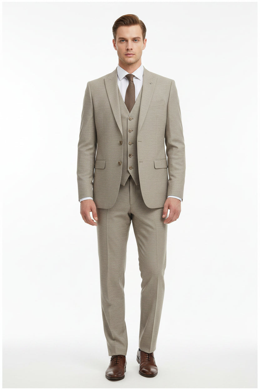 Raymond Luxurious Ivory Polywool Trousers Fabric, unstitched material with a smooth woven texture for elegant tailoring.