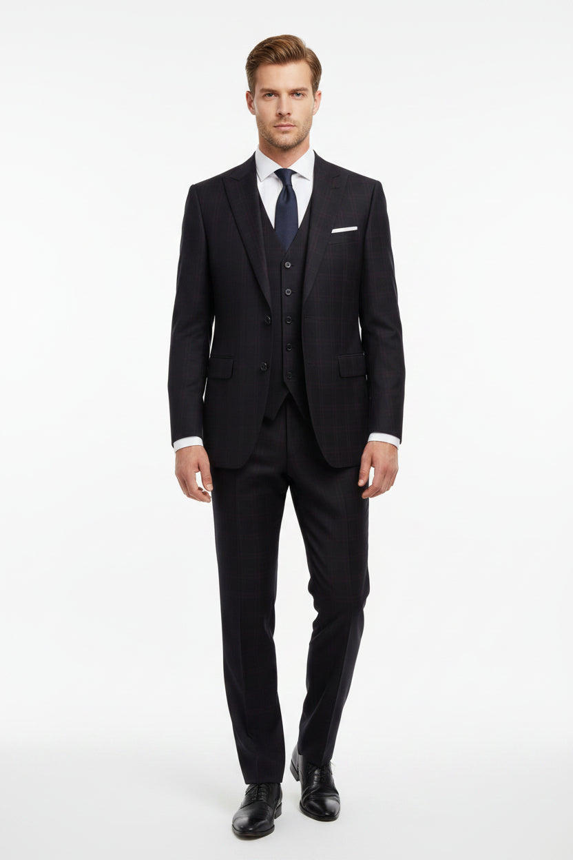 Raymond Purple Readymade Suit 