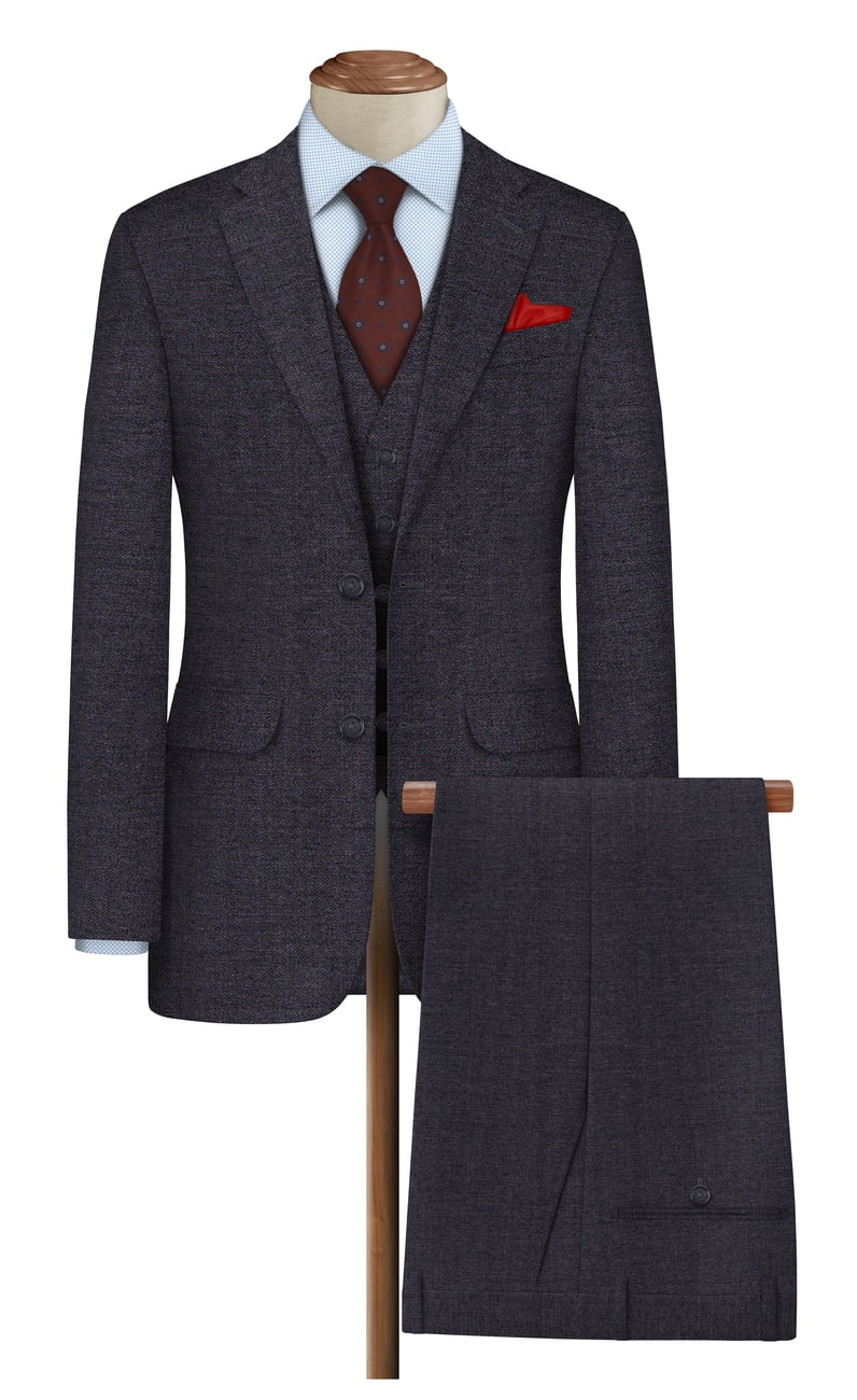 Elevate Your Style With Raymond Unstitched Poly viscose Trouser & Suiting Fabric ( Violet Wine )