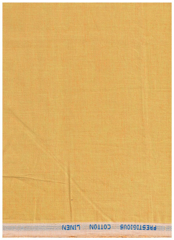 Cotton shirt fabric in mustard yellow and coral, 1.60 meters each, from Mensfabric, ideal for making shirts or sewing projects.