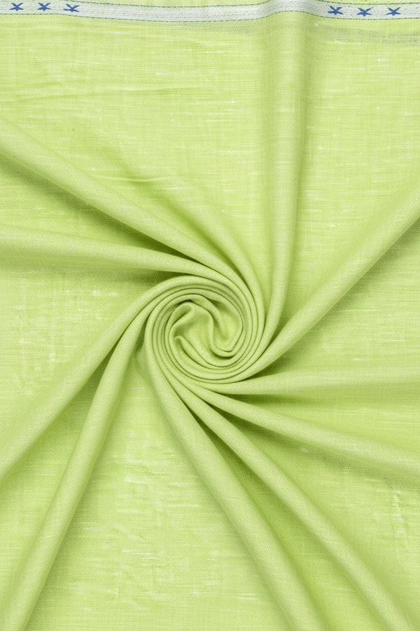 Arvind Linen Plain Unstitched Shirting Fabric ( Tea Green )