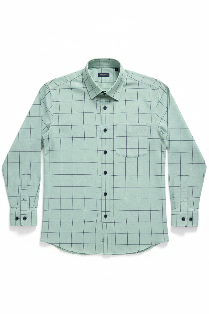 Fabric with grid pattern and 'Bamboo Rich by Gini' label at the top.