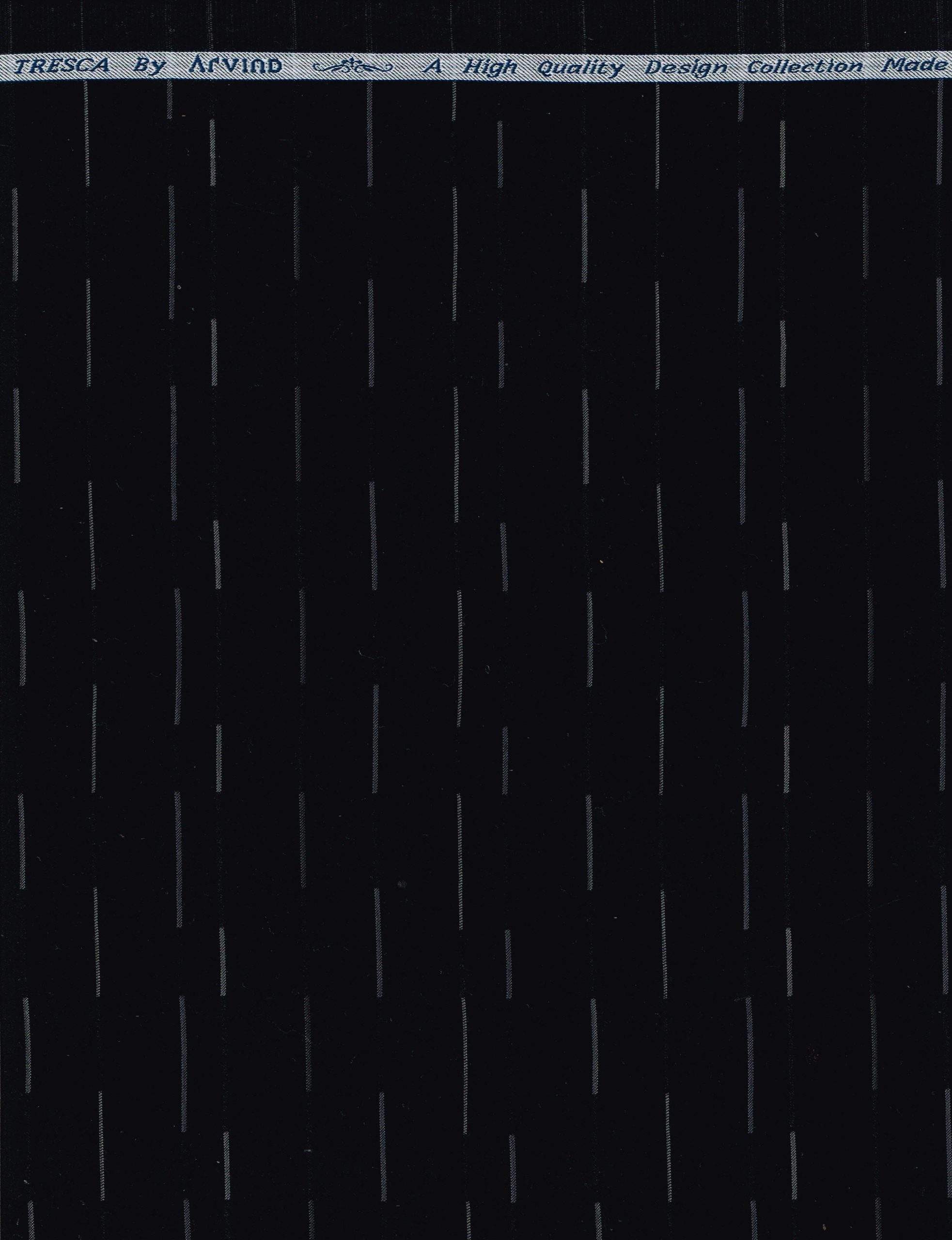 Experience The Luxury of Unstitched Tresca Cotton Shirting Fabric By Arvind ( Black )
