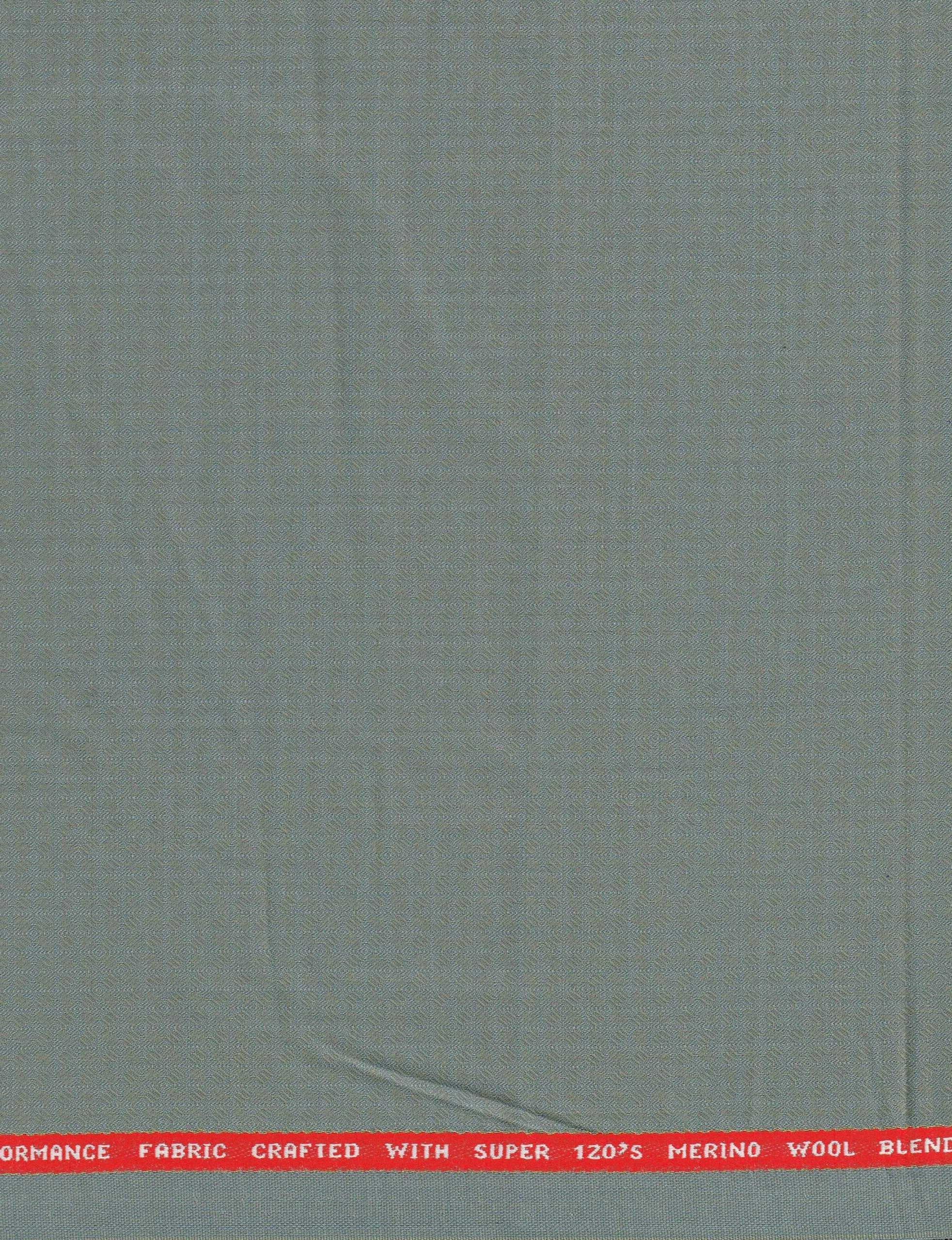 Raymond Luxurious Pista Green unstitched polywool trousers and suiting fabric, ideal for custom tailoring and formal wear.
