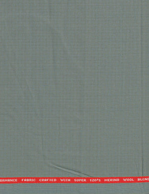 Raymond Luxurious Pista Green unstitched polywool trousers and suiting fabric, ideal for custom tailoring and formal wear.