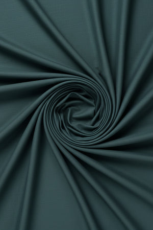 Beetle green Tessuti satin unstitched shirting fabric by Mensfabric, smooth plain fabric ideal for custom shirts.