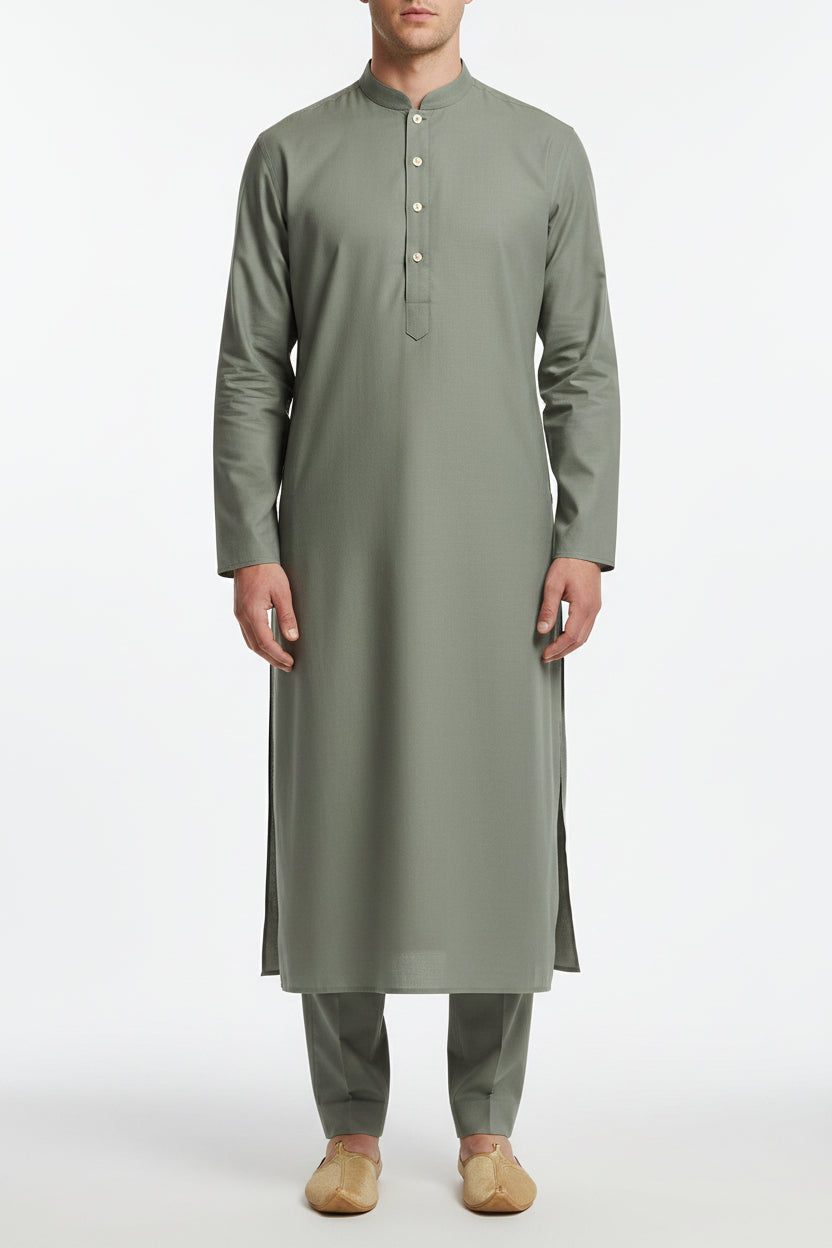 Readymade Pathani sage green kurta