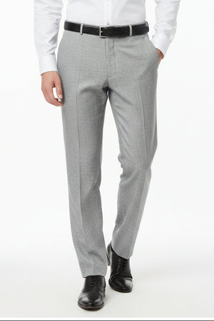 Gray cloud Raymond unstitched polyviscose trousers and suiting fabric, suitable for tailoring and formal wear.