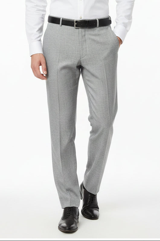 Gray cloud Raymond unstitched polyviscose trousers and suiting fabric, suitable for tailoring and formal wear.