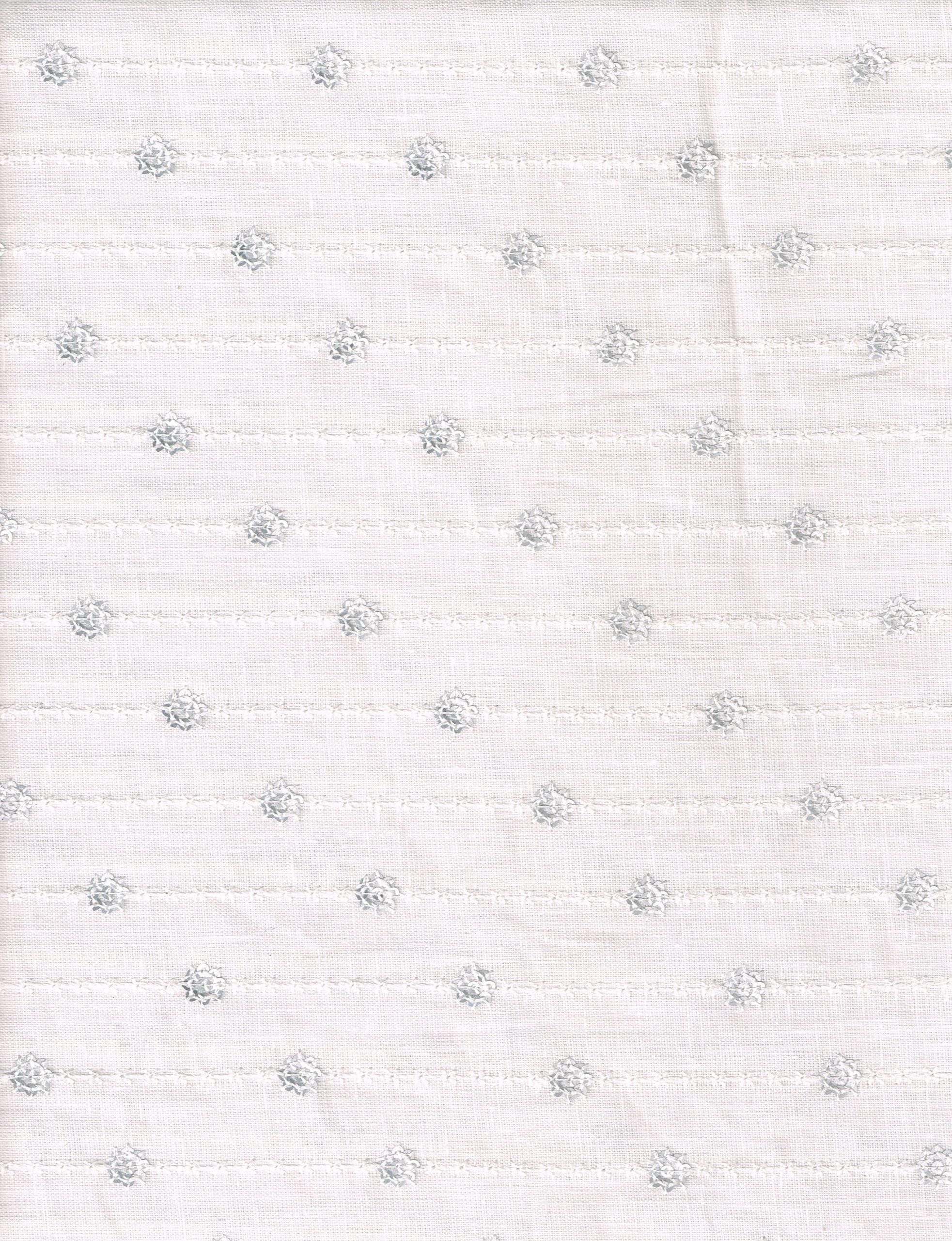 Pee Gee Unstitched Linen Jacquard Shirting Fabric ( White )