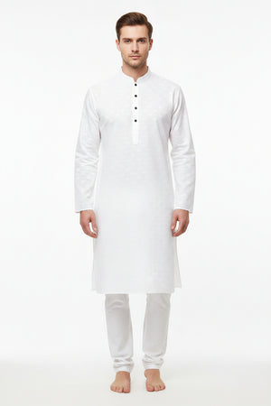 readymade kurta Solid white color swatch