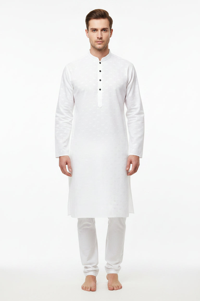 readymade kurta Solid white color swatch