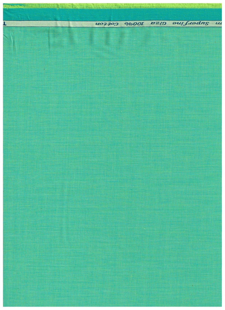 Experience The Luxury of Unstitched Tresca Cotton Shirting Fabric By Arvind ( Parrot Green )