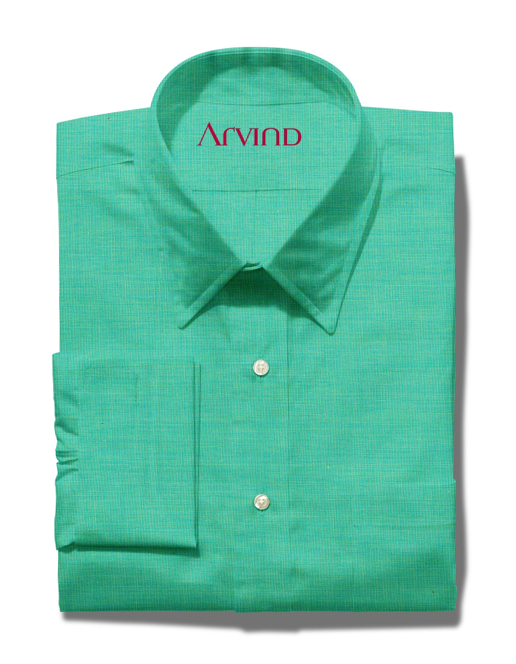 Experience The Luxury of Unstitched Tresca Cotton Shirting Fabric By Arvind ( Parrot Green )