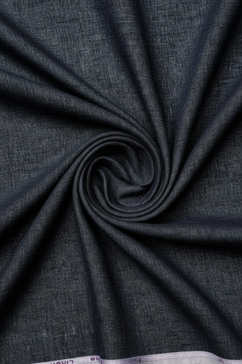 Grey Arvind 70-Lea linen plain unstitched shirting fabric, suitable for custom shirts and clothing projects.