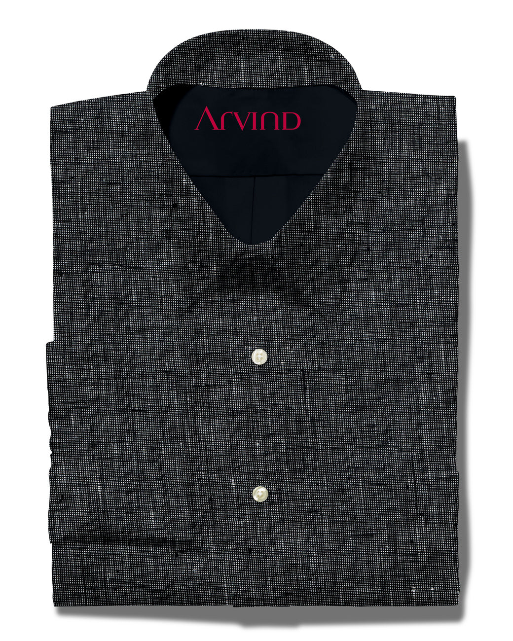 Arvind 70-Lea Linen Plain Unstitched Shirting Fabric ( Grey )
