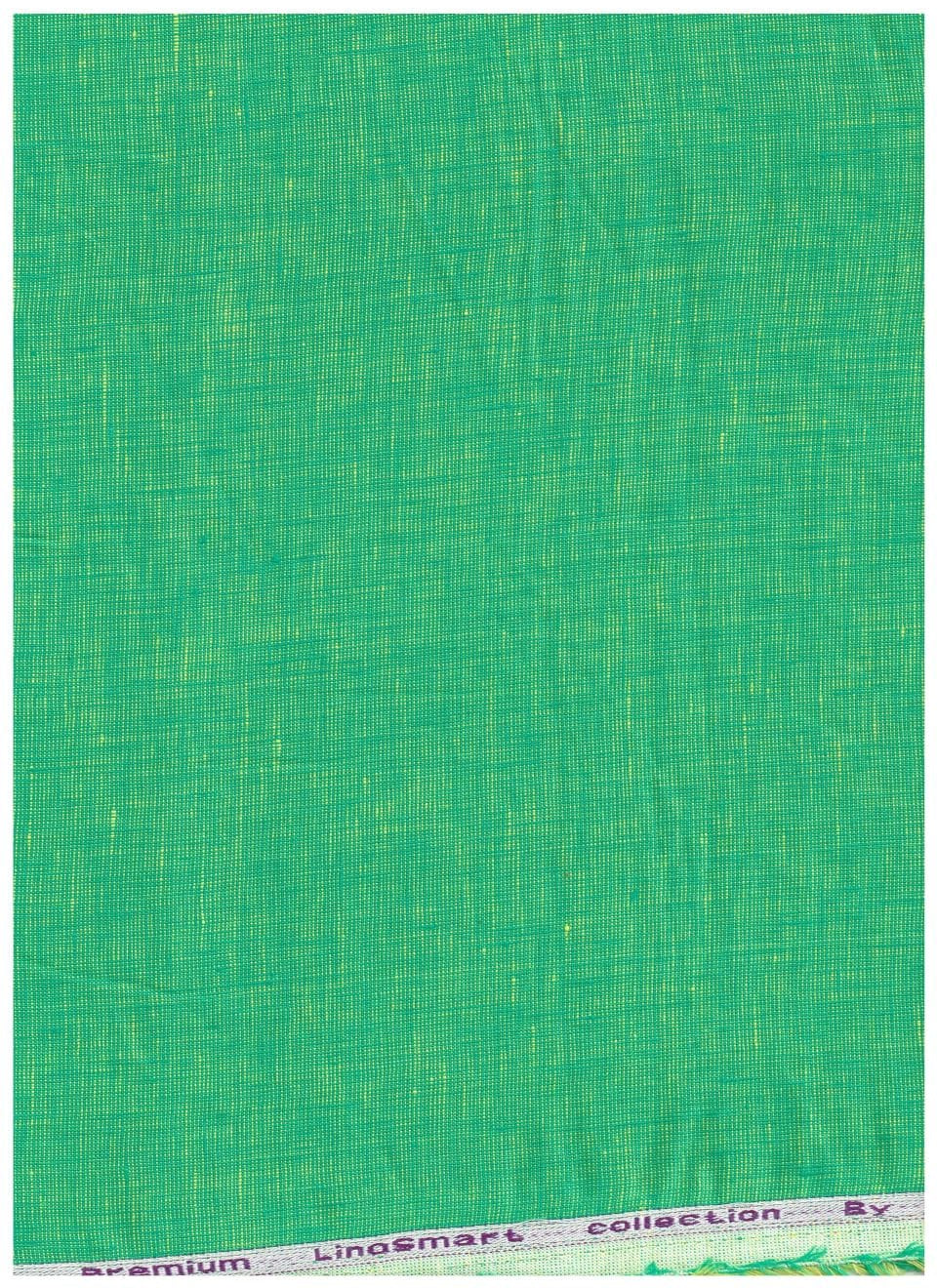 Green Arvind Pure Linen Shirt Fabric showing soft, textured linen material suitable for making stylish shirts.