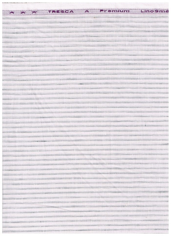 Arvind Tresca Linen Striped Unstitched Shirting Fabric ( Light Grey )