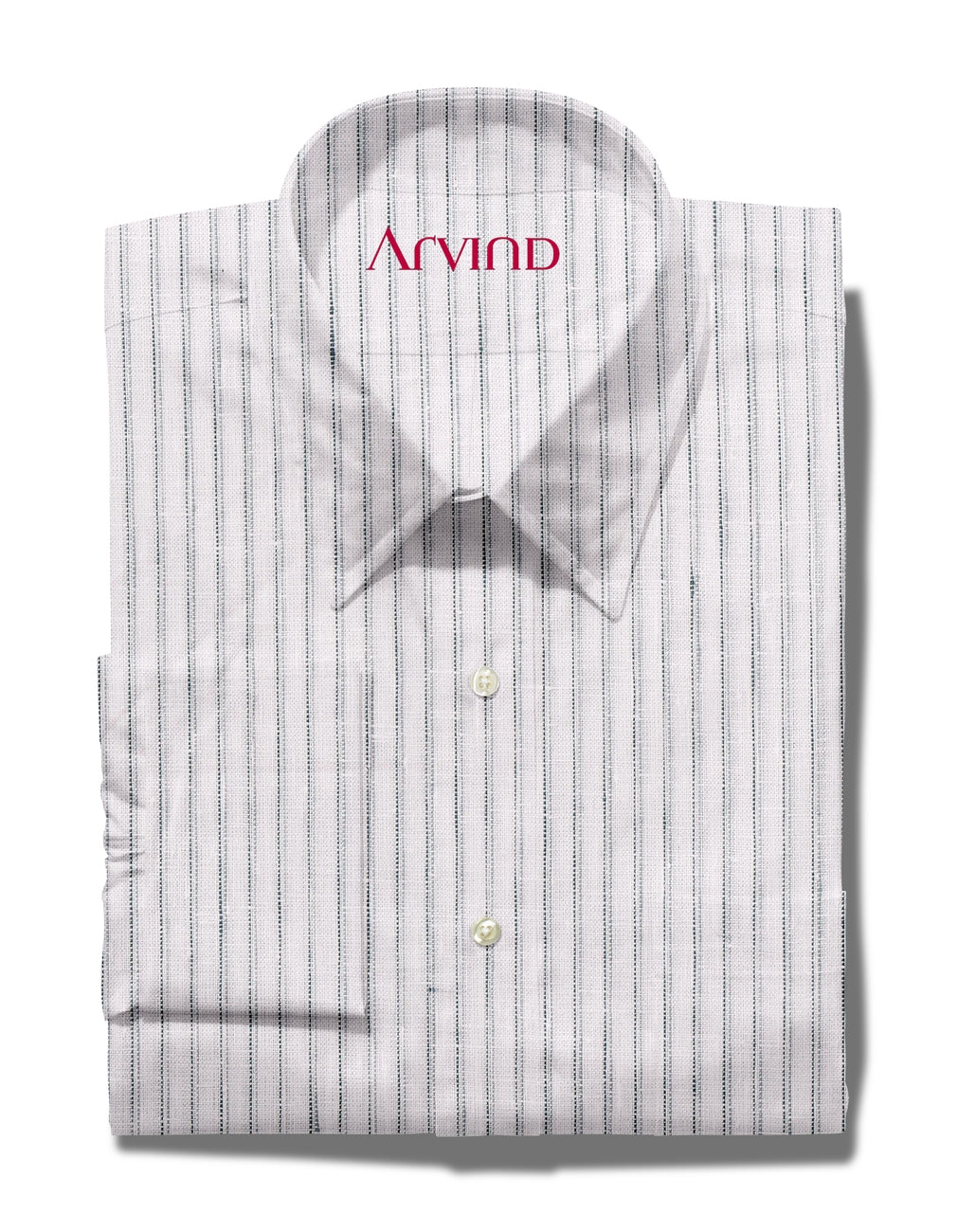 Arvind Tresca Linen Striped Unstitched Shirting Fabric ( Light Grey )