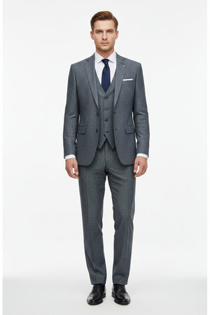 Gray Arvind unstitched linen trousers and suiting fabric, showcasing lightweight, textured linen material for tailoring or suits.