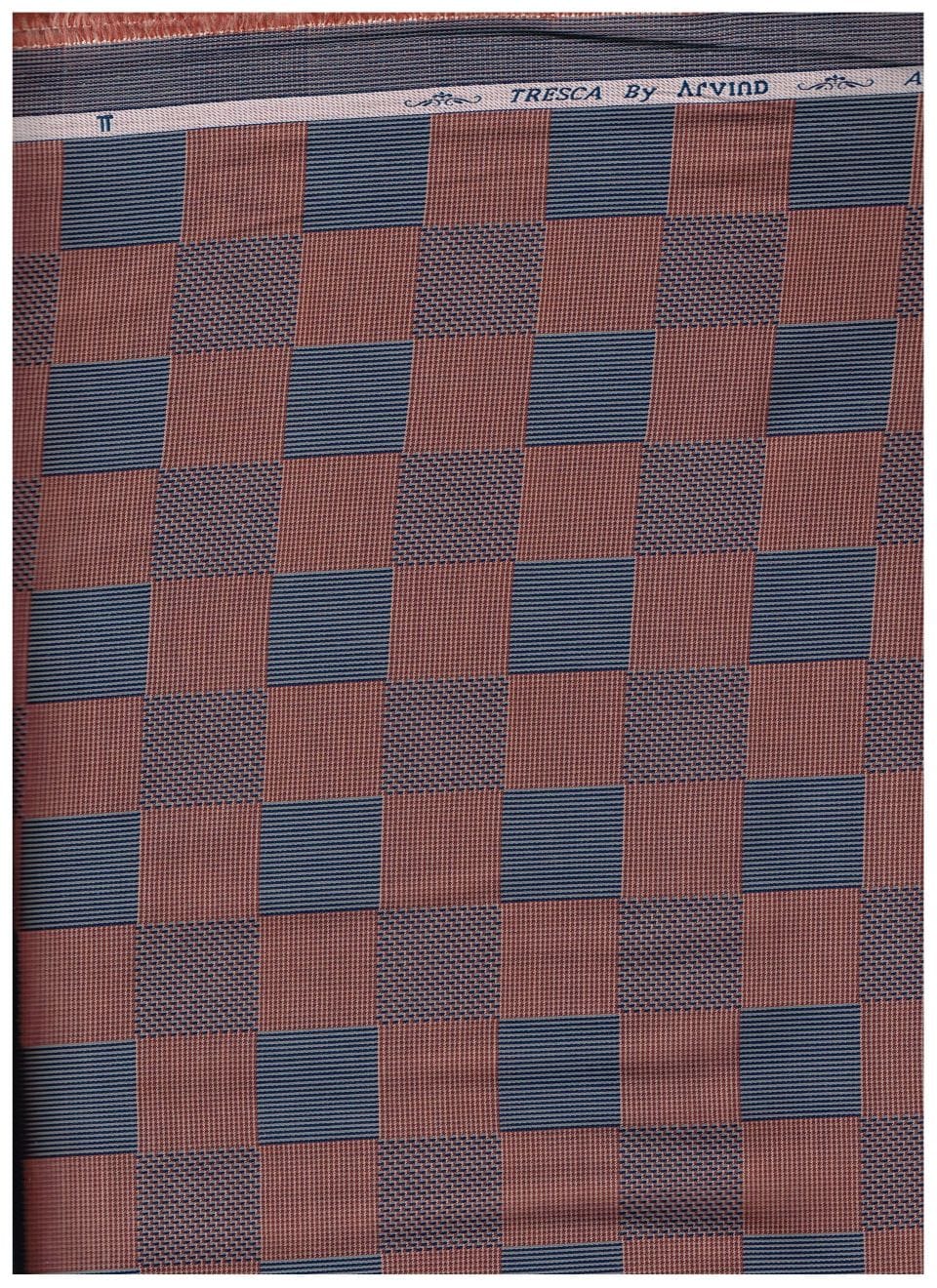 Arvind Tresca Brown Checks Shirting Fabric