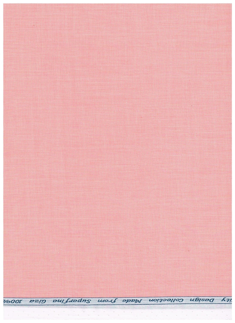 Arvind Giza cotton shirting fabric in Misty Rose, showing soft pink textured cotton material for shirting or dressmaking.