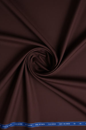 Brown Raymond luxurious unstitched polywool trousers and suiting fabric fabric with detailed texture for tailoring.