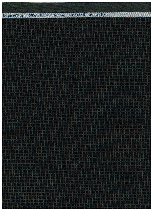 Experience The Luxury of Unstitched Primante Cotton Shirting Fabric By Arvind ( Dark Green )