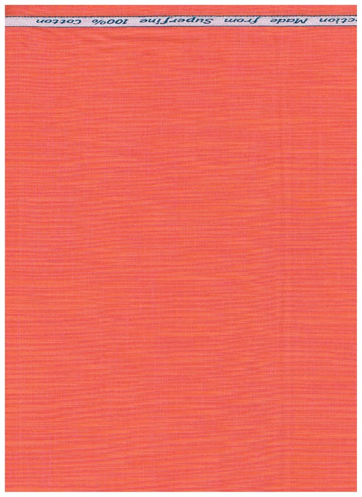 Arvind Orange Cotton Shirting Fabric