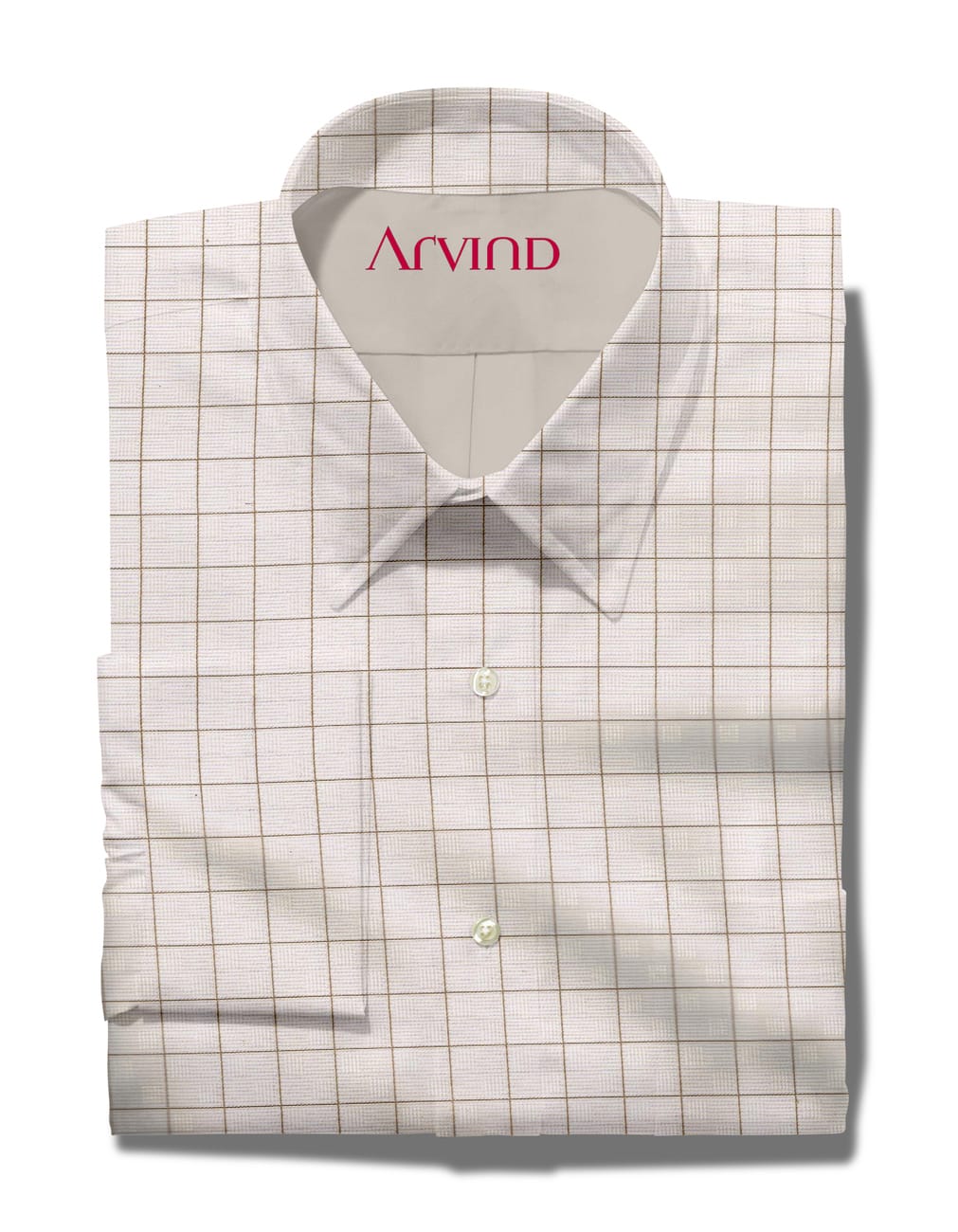 Arvind Brown Checks Shirt