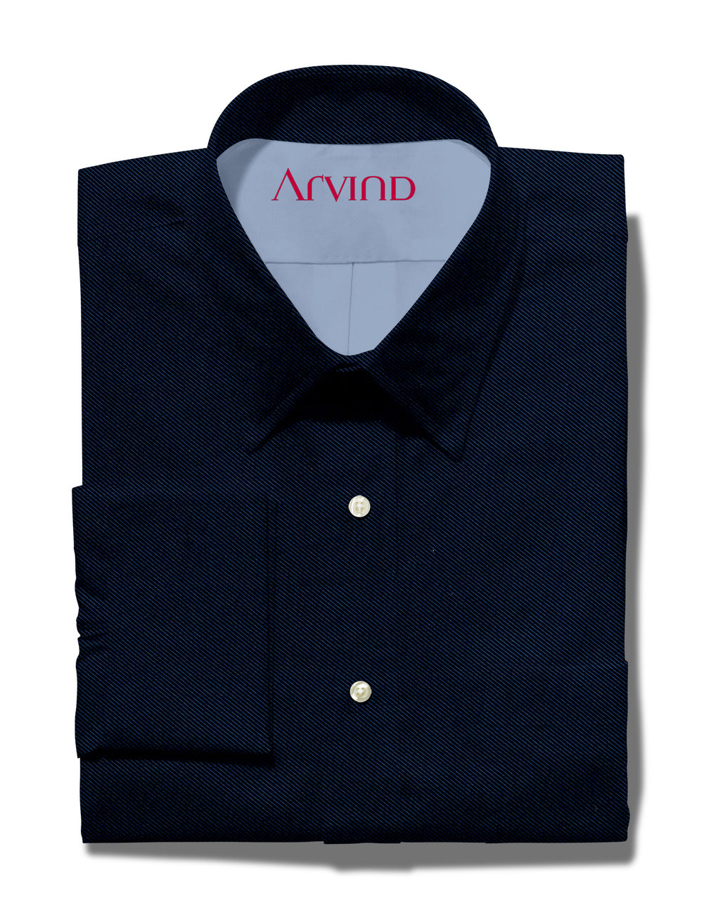 Arvind Primante Giza Cotton Unstitched Shirting Fabric ( Navy Blue )