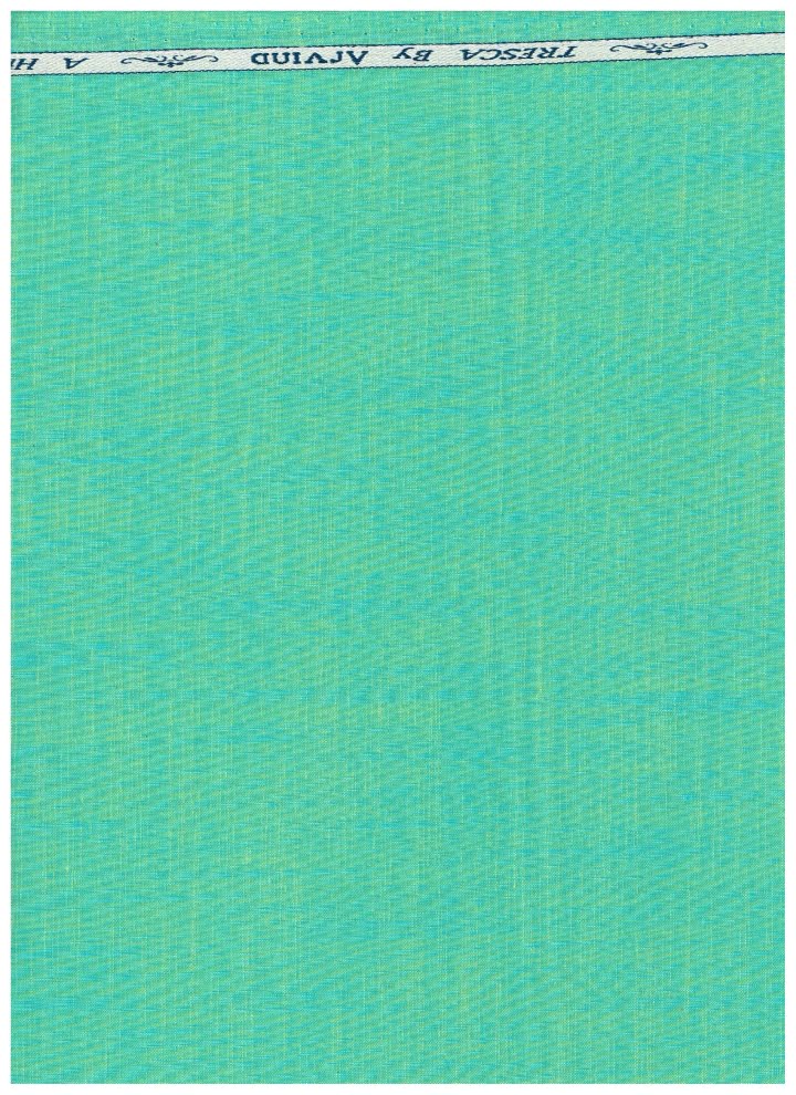 Arvind Green Cotton shirt fabric