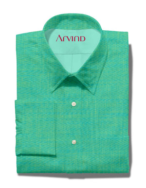 Arvind Green Cotton shirt
