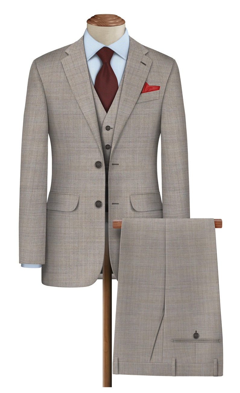 Raymond Luxurious Unstitched Polywool Trousers & Suiting Fabric ( Beige )